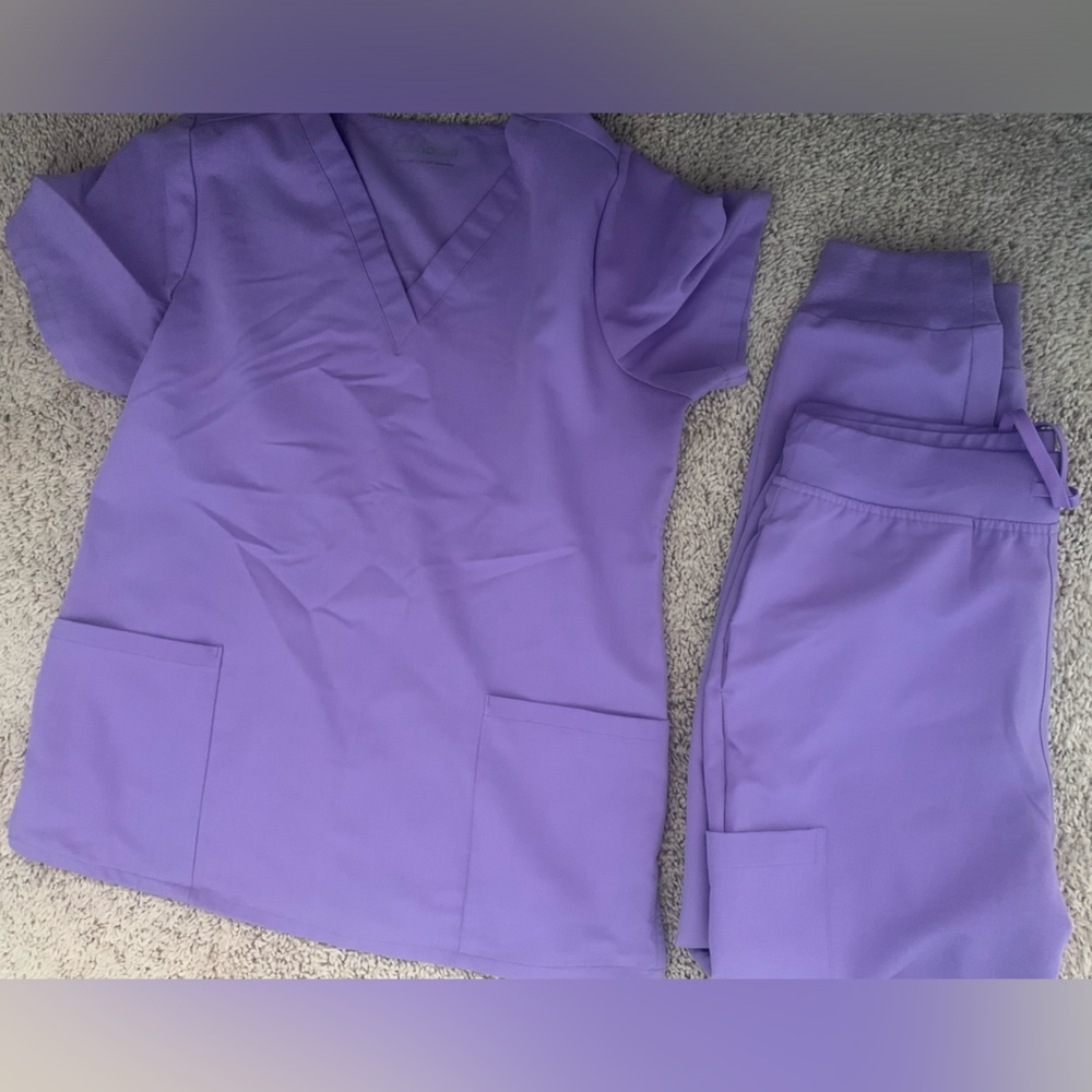 Mandala lavender colored scrub set